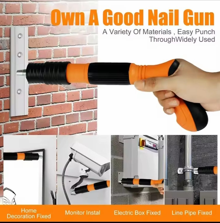 Heavy Duty Concrete Nail Gun Kit. 10 Free Nail Included🎁