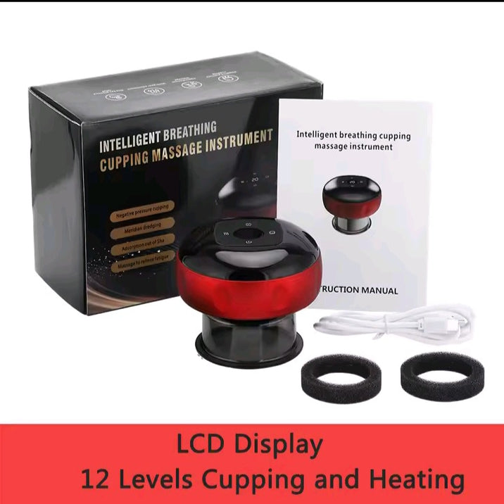Smart Cupping Therapy Massager – 12-Level Heated Suction Device