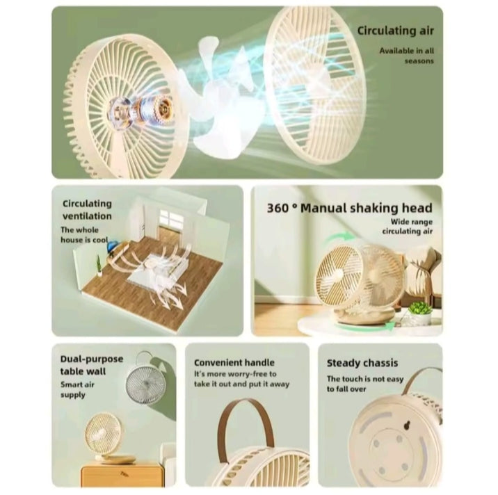 Rechargable mini fan