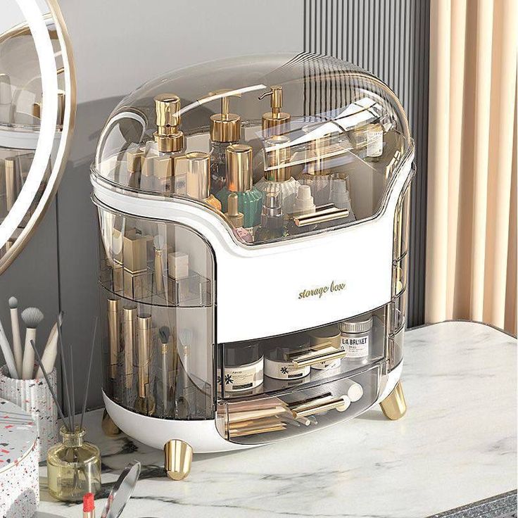 Elegant multi-layer cosmetic organizer