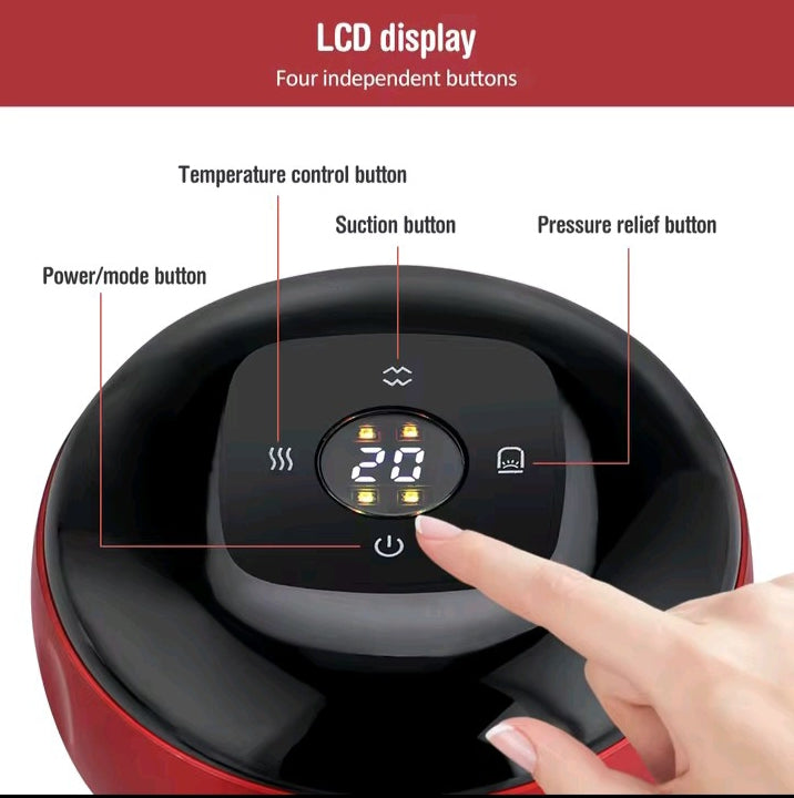 Smart Cupping Therapy Massager – 12-Level Heated Suction Device
