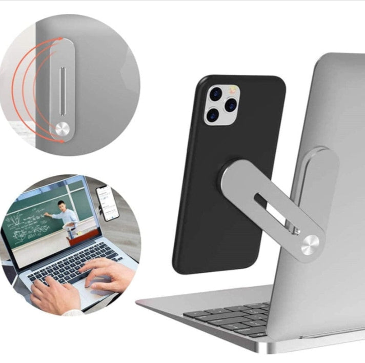 Magnetic Foldable laptop side phone holder
