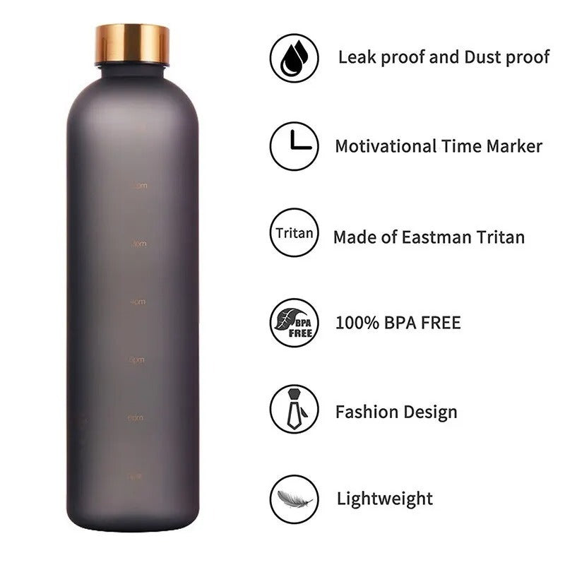 Gradient Time-Marker Water Bottle