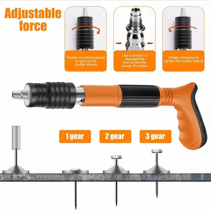 Heavy Duty Concrete Nail Gun Kit. 10 Free Nail Included🎁