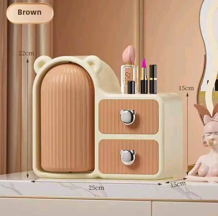 360 degree Plastic Cosmetics Organizer With Drawers
