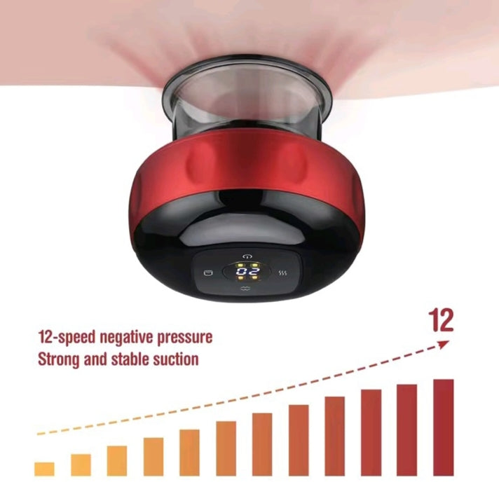 Smart Cupping Therapy Massager – 12-Level Heated Suction Device
