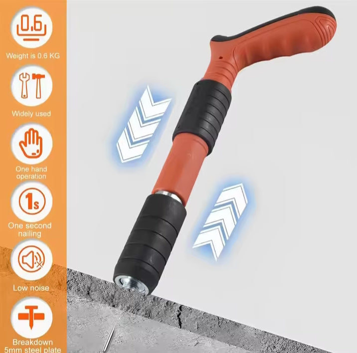 Heavy Duty Concrete Nail Gun Kit. 10 Free Nail Included🎁