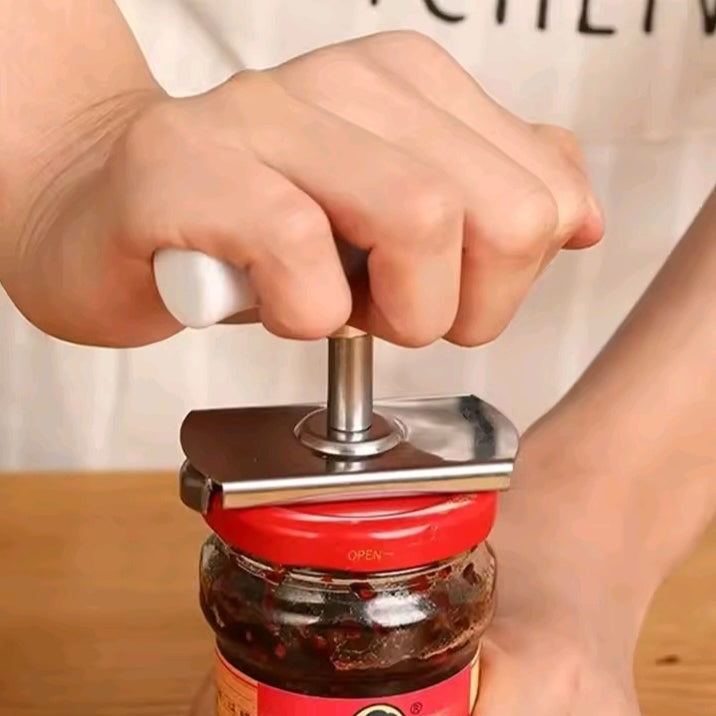 Jar Lid Opener with Rotating Handle – Heavy-Duty Bottle Cap Remover