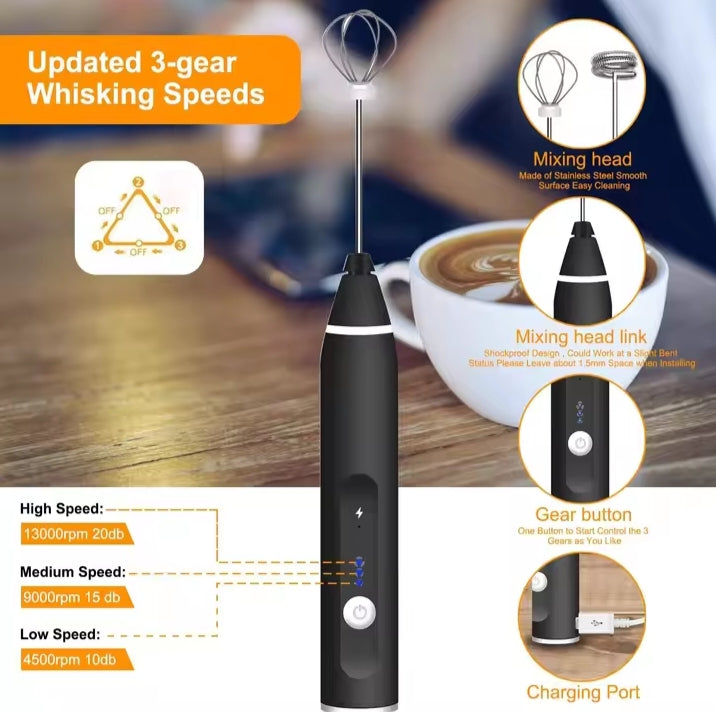 WhiskPro 3-Speed Electric Frother